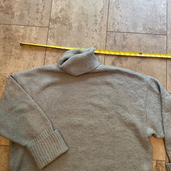 Lillusory Light Blue‎ Oversized Turtleneck Sweater Sz M Wool Blend Warm Chunky - Picture 2 of 7